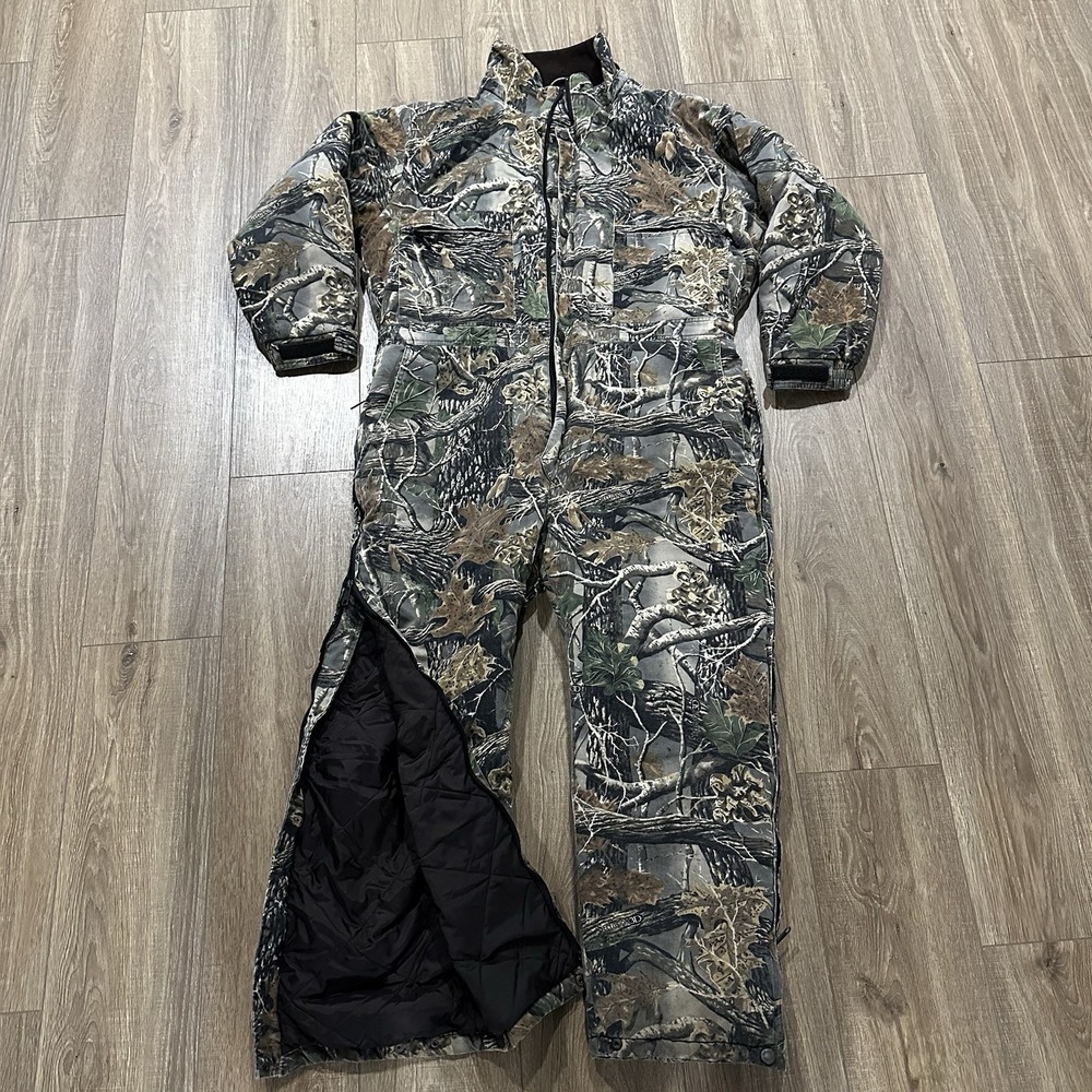 Cabelas Coveralls Illusion 3D Insulated Outdoor Hunting Camo One Piece Suit Sz L